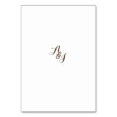 茶色素朴の木製モノグラム表番号カード テーブルナンバー (裏面)