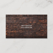 茶色素朴の木質馬写真ウマ科の 名刺 (裏面)