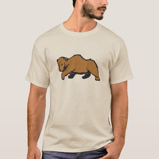 茶色素朴の白熊 Tシャツ (正面)
