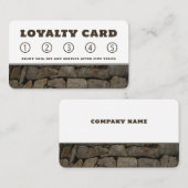 茶色素朴の石 ロイヤリティカード (正面/裏面)