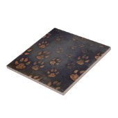 茶色素朴の黒い足柄 タイル (側面)