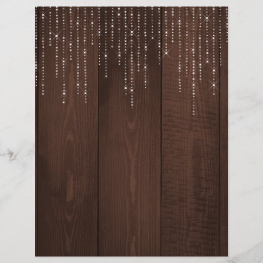 茶色素朴エレガントのバーンドウッドレシピカード (裏面)