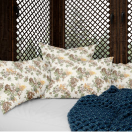 茶色素朴バラ型枕ケース 枕カバー