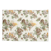 茶色素朴バラ型枕ケース 枕カバー (裏面)