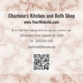 茶色素朴大理石 シール (正面)