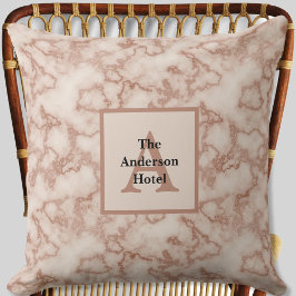 茶色素朴大理石 – ニュートラルデコール クッション