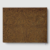 茶色素朴工具付きレザーフェイク(パーソナライズされた) ゲストブック (裏面)