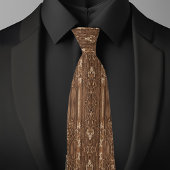 茶色素朴材 ネクタイ