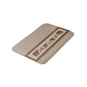 茶色素朴熊ピネコン記憶泡バスマット バスマット (アングル)