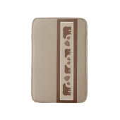 茶色素朴熊ピネコン記憶泡バスマット バスマット (正面縦)