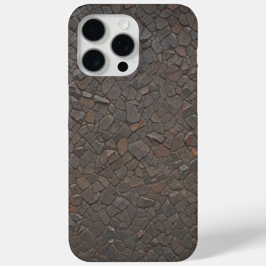 茶色素朴石モザイク自然岩質感 Case-Mate iPhoneケース (裏面)