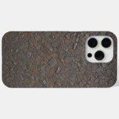 茶色素朴石モザイク自然岩質感 Case-Mate iPhoneケース (裏面 (横))