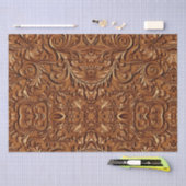 茶色素朴革工具 薄葉紙 (クラフト)