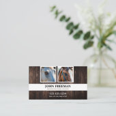 茶色素朴馬の写真コーチウマ科のング 名刺 (スタンド正面)