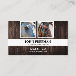 茶色素朴馬の写真コーチウマ科のング 名刺