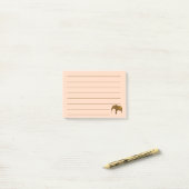 茶色絵を描の象が並んだ投稿itメモ ポストイット (デスク上)