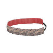 茶色絵画のオレンジ色の銅と金ゴールドバラ アスレチックヘッドバンド (右)