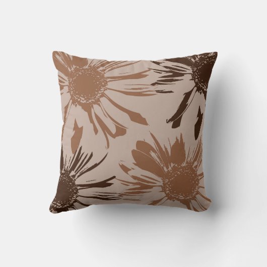 茶色自然のガーベラの花 クッション (裏面)