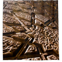 茶色自然星 シャワーカーテン