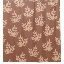 茶色葉のヴィンテージ線の葉のパターン