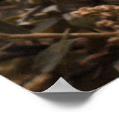 茶色葉の木に茶色の ポスター (角)