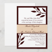 茶色葉の:招待状 招待状 (正面/裏面)