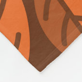 茶色葉 フリースブランケット (角)