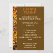 茶色離れの感謝祭ディナー秋の饗宴 招待状 (正面)