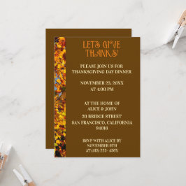 茶色離れの感謝祭ディナー秋の饗宴 招待状