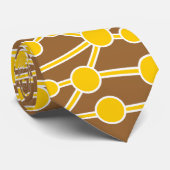 茶色996633の白と多くの道路II琥珀 ネクタイ (ロール)