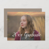 茶色(お好きな色を選んで)卒業パーティーの写真 ポストカード (正面/裏面)