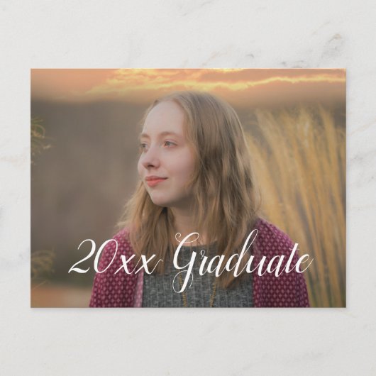 茶色(お好きな色を選んで)卒業パーティーの写真 ポストカード (正面)