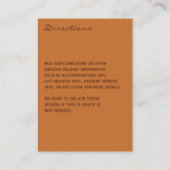 茶色 オレンジ色 象牙色 乾燥した葉 封筒 カード (裏面)