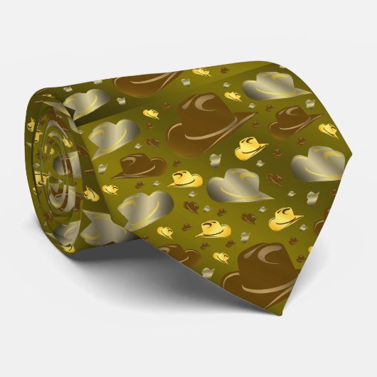 茶色,カウボーイ,革,伝統的,ロデオ,柄 ネクタイ (ロール)