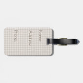 茶色(バラ金ゴールド千鳥格子のタグ付き) ラゲッジタグ (裏面横)