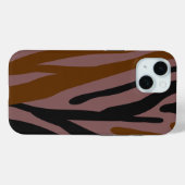 茶色 ブラック ネオン ストライプ Case-Mate iPhoneケース (裏面 (横))