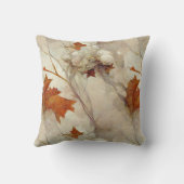 茶色、ベージュ、紫の消色の水色 クッション (裏面)