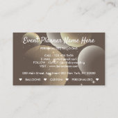 茶色 モダン イベント パーティー 十二星座 風船 名刺 (裏面)