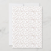 茶色 モダン サファリ ライオン ワイルド ワン 1歳 誕生日 招待状 (裏面)