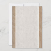 茶色 ヴィンテージ リボン & リネン 結婚式 招待状 (裏面)