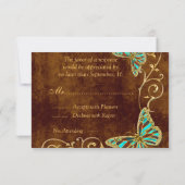 茶色 水色 ゴールド 国 レスポンス 結婚式 (裏面)