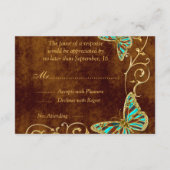 茶色 水色 ゴールド 国 レスポンス 結婚式 (裏面)