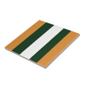 茶色、濃い緑と白のストライプ タイル (側面)