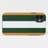 茶色、濃い緑と白のストライプ Case-Mate iPhoneケース (裏面(横))