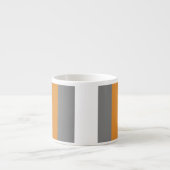 茶色、灰色、白ストライプ色 エスプレッソカップ (正面)