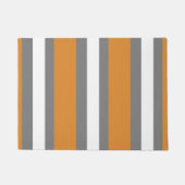 茶色、灰色、白色のストライプ ドアマット (正面)