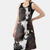 茶色、白い牛のプリントオールオーバープリントエプロン エプロン (インサイチュ)