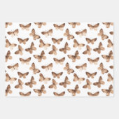 茶色 白色 カルラリリー 花の花嫁のシャワー ラッピングペーパーシート (正面3)