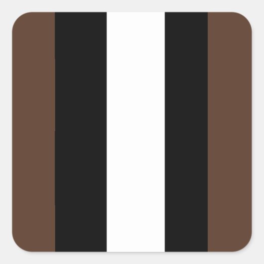 茶色、白黒ストライプ色 スクエアシール (正面)