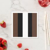 茶色、白黒ストライプ色 スタンダードカクテルナプキン (インサイチュ)
